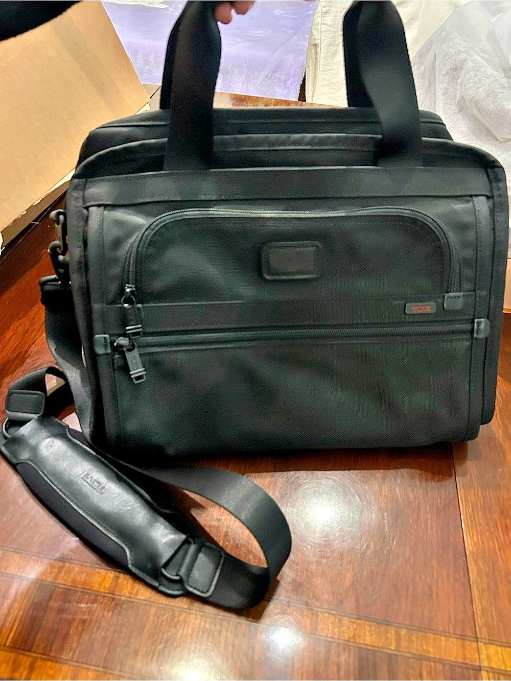 Tumi Alpha Expandable Organizer Laptop Brief Black